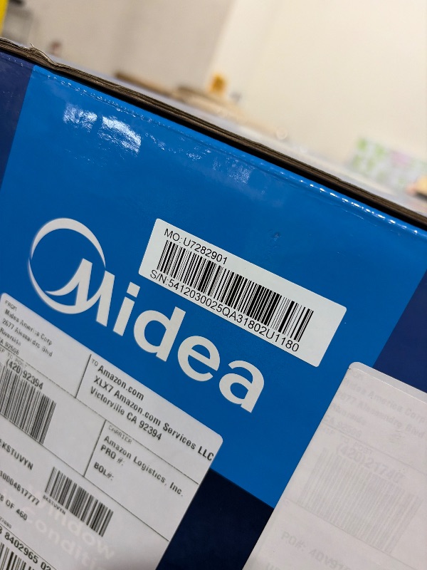 Photo 1 of Midea 8,000 BTU U Shaped Smart Inverter Window Air Conditioner - Cools 350 Sq Ft, Ultra Quiet with Open Window Flexibility - Alexa/Google Assistant Compatible - 37% Energy Savings, Remote (Updated)