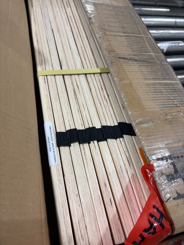 Photo 1 of Signature Design by Ashley Wooden Mattress Support Bunkie Board Roll Slat with Nylon Cord, Queen, Beige