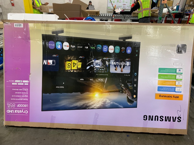Photo 1 of FOR PARTS ONLY - SCREEN DAMAGED ******* Samsung 85-Inch Class Crystal UHD U8000F 4K Smart TV (2025 Model) Endless Free Content, Crystal Processor 4K, MetalStream Design, Knox Security, Alexa Built-in