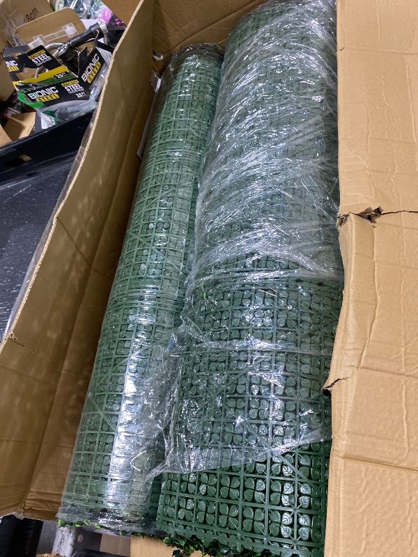 Photo 1 of DOPGIB Artificial Ivy Privacy Fence Screen: 72"x 144" (72 SQFT) 4-Layer Leaf UV-Anti Faux Greenery Boxwood Backdrop Ivy Vine Leaf Panels for Outdoor, Indoor, Garden, Backyard and Decor