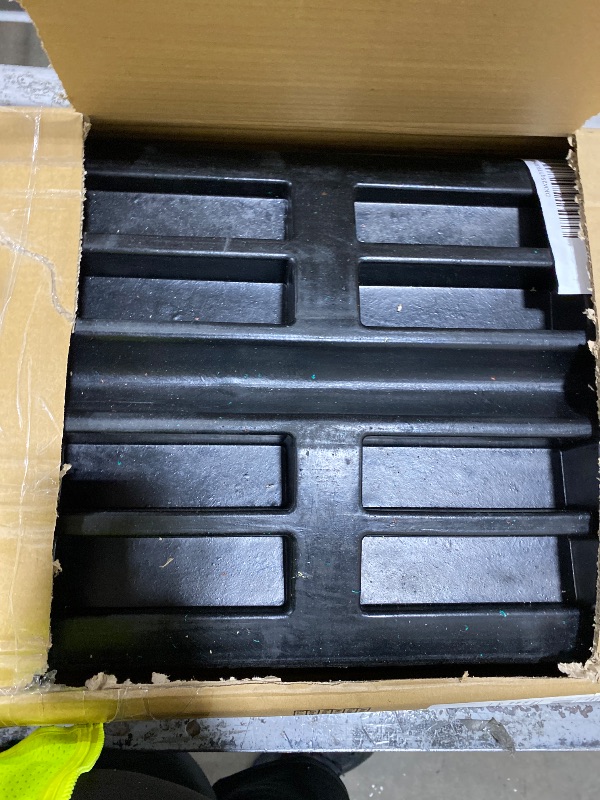 Photo 1 of Car Vehicle Curbside Driveway Ramp - 4ft Heavy Duty Rubber Threshold Bridge Track Curb Ramp, for Loading Dock, Garage, Sidewalk, Truck, Scooter, Bike, Motorcycle, Wheelchair Mobility - Pyle PCRBDR21