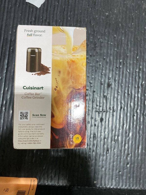 Photo 1 of Cuisinart Coffee Grinder, One Touch Control Coffee Bean Grinder with Stainless Steel Bowl and Blades, 2.5 oz/70g Capacity Enough for 12 Cups, On/Off Switch with Safety Interlock, DCG-20BKN, Black