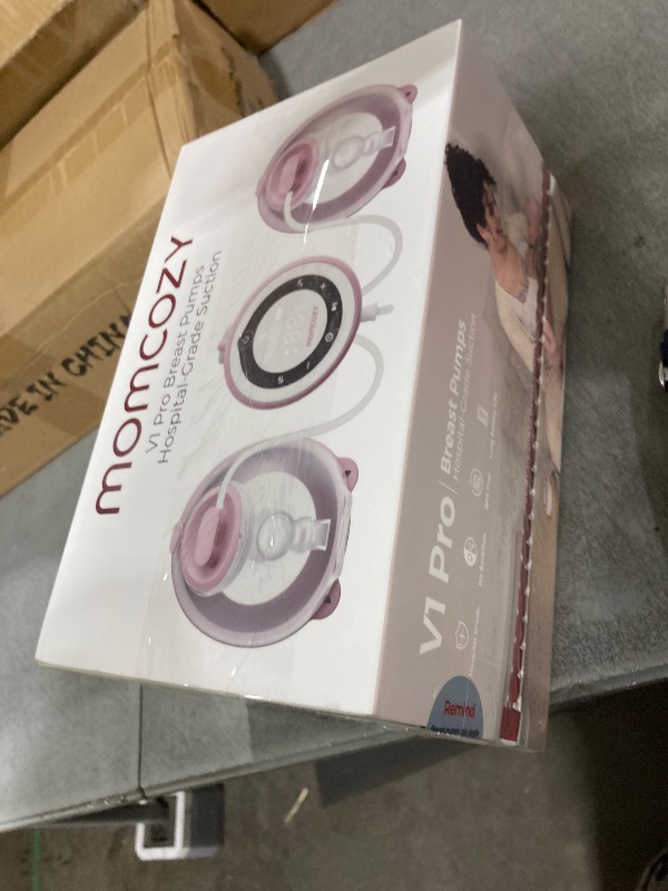Photo 1 of Momcozy V1 Pro Wearable Breast Pump, Hospital-Grade Pocket Primary Pump, Hands-Free Portable Pump with Lightweight Visible Cups for Real Milk Removal