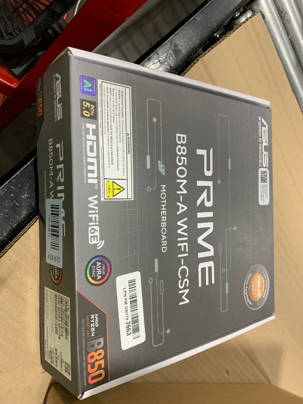 Photo 1 of ASUS Prime B850M-A WiFi-CSM AMD AM5 B850 mATX Motherboard, DDR5, PCIe 5.0 Ready, 3X M.2, Wi-Fi 6E, 2.5Gb LAN, DisplayPort, HDMI™, USB Type-C®, ASUS Control Center Express Remote IT Management