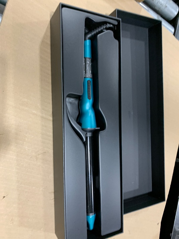 Photo 1 of Bio Ionic Long Barrel Styler, 1" Extended Curling Iron with Moisture Heat Technology & NanoIonic MX, Verstatile Curling Wand with Longer Barrel Best for Medium Sized Defined Curls - Teal Tides