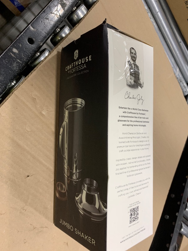 Photo 1 of Crafthouse Signature Collection Stainless Steel, 50 Oz. Double Walled Jumbo Cocktail Shaker, Silver