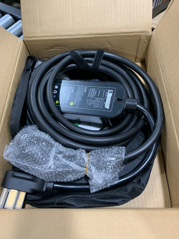 Photo 1 of TLE LEVEL Level 2 EV Charger - Portable 40 Amp 9.6kW EV Charger, NEMA 14-50 Plug Electric Vehicle Charging Stations for J1772 Electric Cars, 25' Cable Smart 240V EV Chargers for Home
