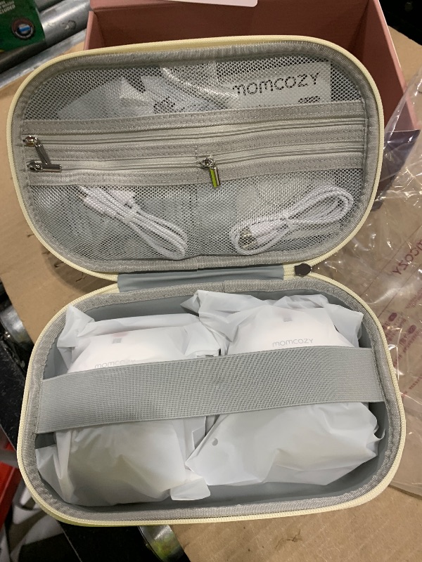 Photo 1 of Momcozy M5 Smart APP Controlled Wearable Breast Pump, Hands-Free Wireless Electric Pump, 3 Modes 9 Suction Levels, BPA-Free, Portable Lightweight, 24mm Flange, 2-Pack Cozy Red