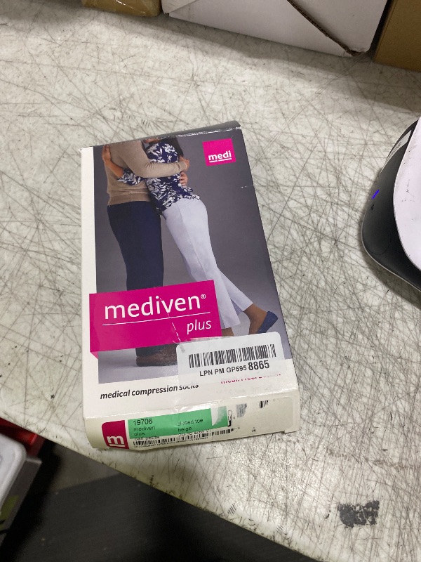 View 2 of mediven Plus for Men & Women, 20-30 mmHg - Open Toe, Knee High Compression Socks, Extra Wide VI-Petite, Beige