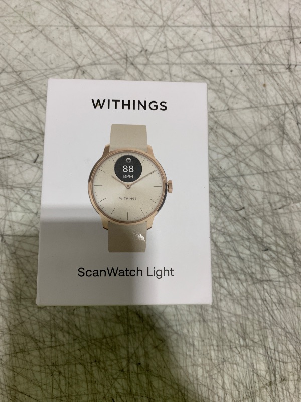 Photo 1 of Withings ScanWatch Light - Hybrid Smart Watch, Heart Rate Monitoring, Fitness Tracker, Cycle Tracker, Sleep Monitoring