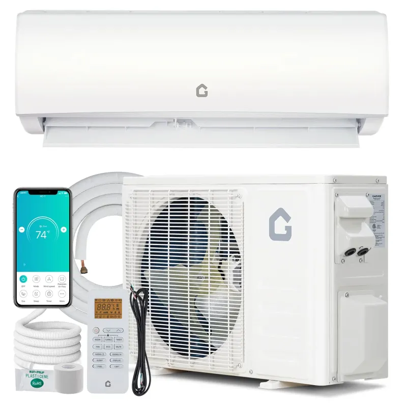 Photo 1 of Garvee 9000 BTU Mini Split Air Conditioner Heat Pump System, Wifi Enabled 20 SEER2 208V- 230V Ductless AC Cool Up to 450 Sq. Ft, Compatible with Alexa, Complete Installation Kit, White