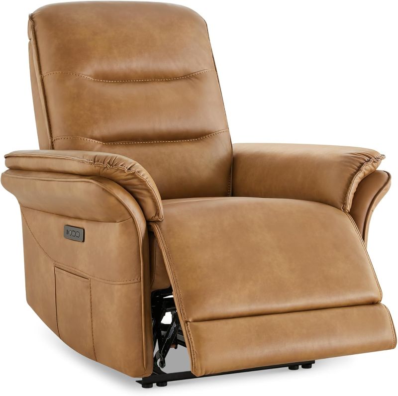 Photo 1 of KISLOT Power Recliner Chair with Adjustable Headrest and Footrest, Dual Motor Leather Reclining Chair with USB/Type-C Charging, Zero Gravity Modern Electric Recliner for Adults Living Room Bedroom