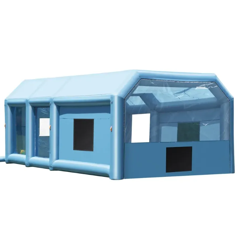 Photo 1 of VEVOR Inflatable Paint Booth, 29.5 x 15.7 x 11.8 ft Inflatable Spray Booth, with 950W+750W Powerful Blowers and Air Filter System, Portable Car Paint Booth for Large Truck, Large Van, Large Machinery