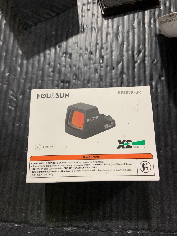 Photo 1 of HOLOSUN HE508T X2 Multi-Reticle 2 MOA Dot & 32 MOA Circle Open Reflex Pistol Sight - Solar Failsafe Shake-Awake Durable Titanium Handgun Sight with Multilayer Reflective Glass - Green/Red Dot Options
