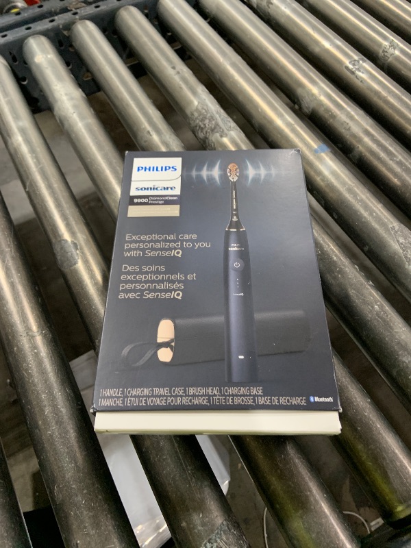 Photo 1 of Philips Sonicare DiamondClean 9900 Prestige Electric Toothbrush - with SenseIQ Technology and Advanced AI App, 5 Brushing Modes, 3 Intensity Levels, Charging Travel Case,Midnight Blue, Model HX9990/12