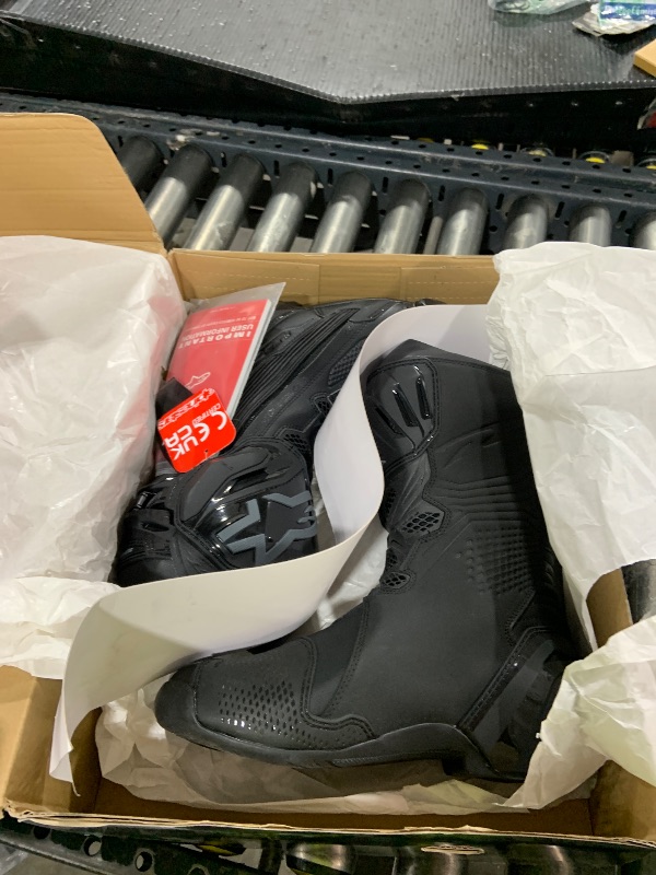 Photo 1 of Alpinestars Supertech R Boots Men's, Motorcycle Racing, Microfiber Upper, TPU Shin Plate - 40, Black/Black