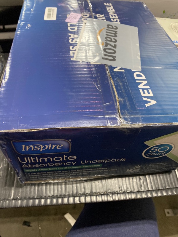 Photo 1 of Inspire Extra Large Super Absorbent Disposable Bed Pads for Chronic Incontinence Ultra Thick and Absorbent Bed Pads Disposable Adult | Pee Pads for Adults (36" X 36" Pack of 50)
