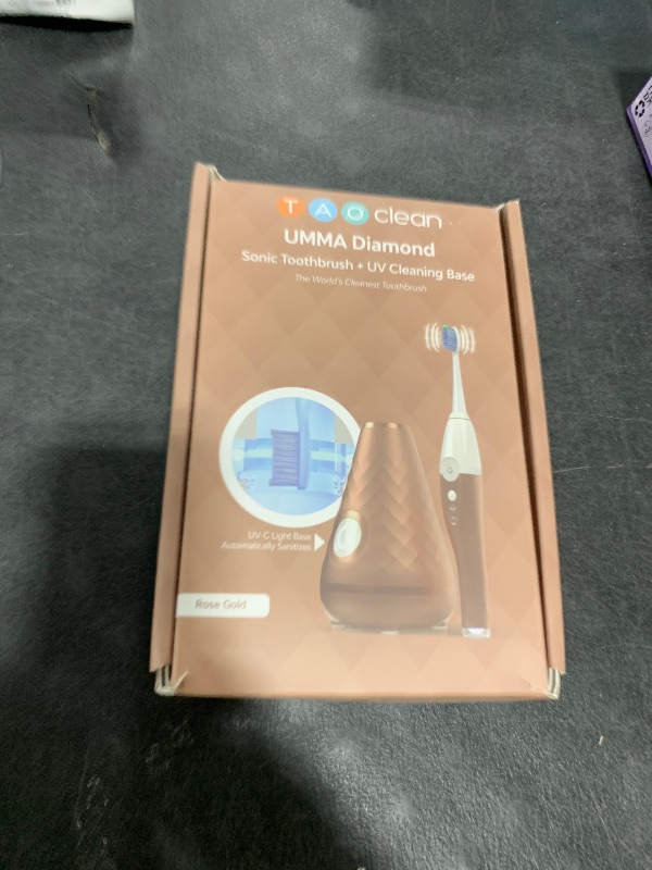 Photo 1 of Tao Clean UV Sanitizing Sonic Toothbrush and Cleaning Station, Electric Toothbrush, Dual Speed Setting, Rose Gold