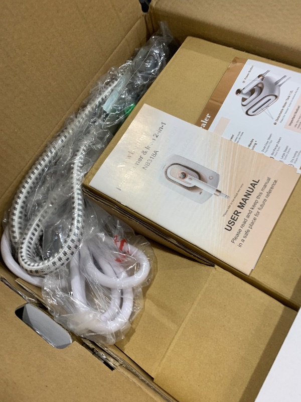 Photo 1 of Newbealer 2In1 Pro Steam Station Iron, 1550W Turbocharged Steam for Clothes, 3-Level Steam & Dry Ironing, 30s Heat Up, 1.2L Detachable Tank, Auto-Off, Self Cleaning, Innovative Storage for Household
