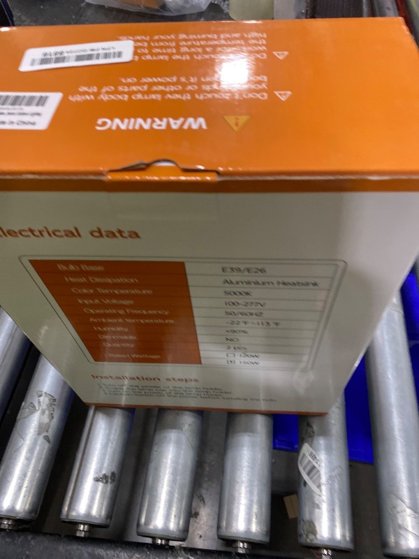 Photo 1 of RIUVAO 2-Pack 150W LED Corn Light Bulbs,5000K 22500lm,E26/E39 Base,1500W Equivalent LED Corn Light Bulbs for Commercial Industrial Lighting Warehouse High Bay Light Fixture Garage Workshop