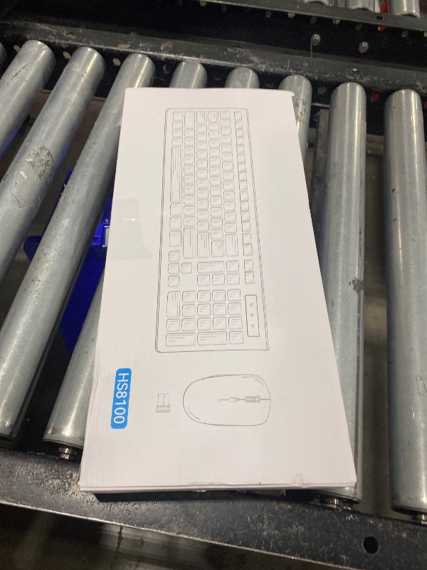 Photo 1 of Wireless Keyboard and Mouse Combo, Full-Sized Wireless Keyboard and Adjustable DPI Mouse, 2.4GHz USB Receiver, Silent Keyboard and Mouse for PC, Windows, MAC, Desktop, Laptop(Purple)