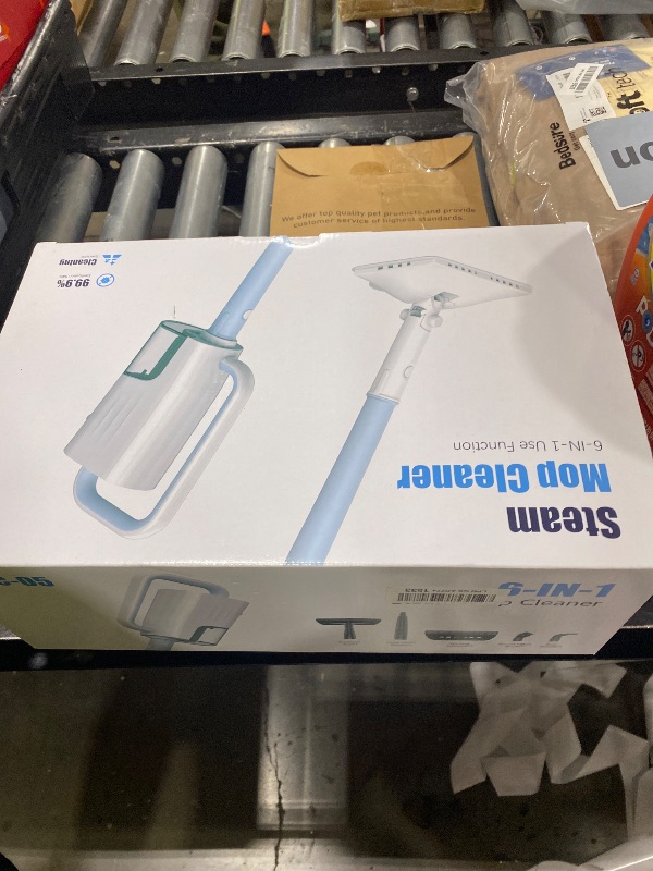Photo 1 of Steam Cleaner, 6 in1 Rotated Steam Mop Cleaner with 2 Modes, 2 Microfiber Pads, 400ML Removable Tank, 23FT Power Cable, Detachable Steam Mops for Floor, Laminate Floor, Tiles Cleaning (Azure)