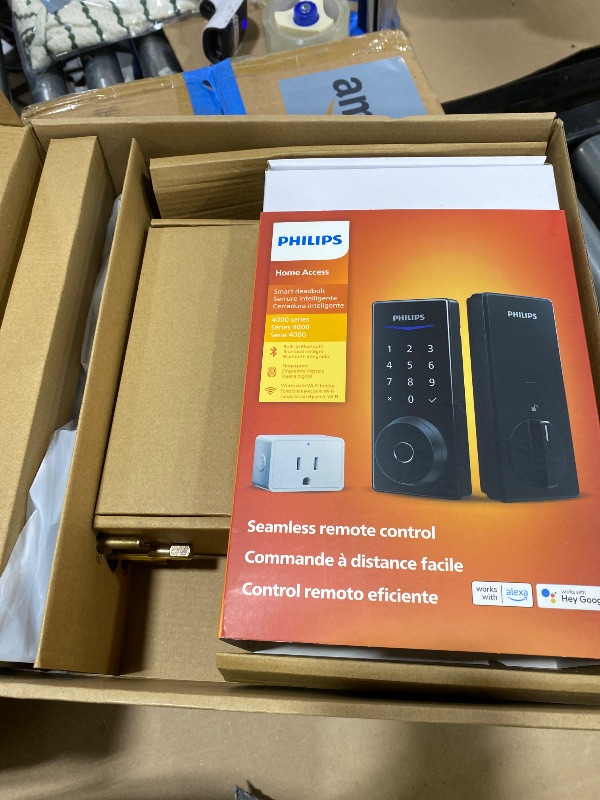 Photo 1 of Philips Wi-Fi Smart Lock with Handle, Keyless Entry Keypad Door Lock with Handle, Front Door Deadbolt Set with WiFi Gateway, App Control, Fingerprint Unlock, PIN Code Unlock, Auto Locking