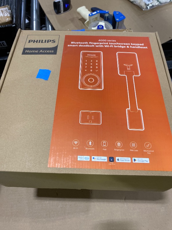 Photo 1 of Philips Wi-Fi Smart Lock with Handle, Keyless Entry Keypad Door Lock with Handle, Front Door Deadbolt Set with WiFi Gateway, App Control, Fingerprint Unlock, PIN Code Unlock, Auto Locking