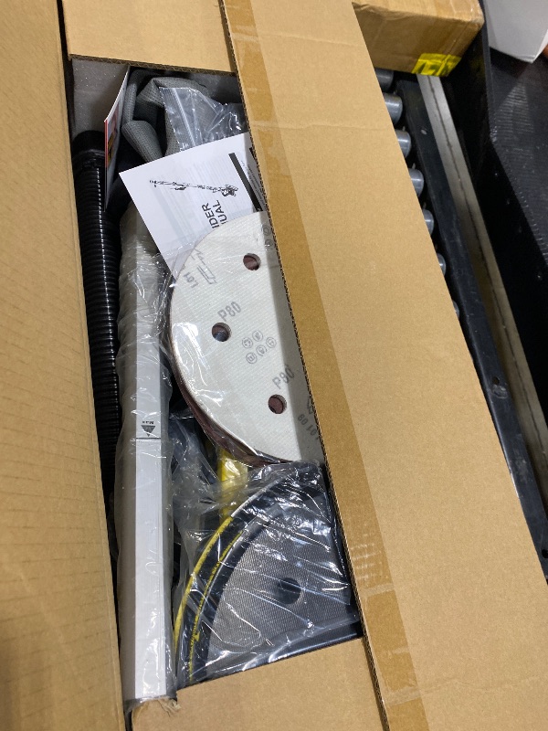 Photo 1 of Drywall Sander, 800W Powerful Electric Drywall Sander with Vacuum, 99% Dust Absorption Dust-free Design, 7 Variable Speed 900-1800RPM, 26' Power Cord, LED Light, for Popcorn Ceiling etc