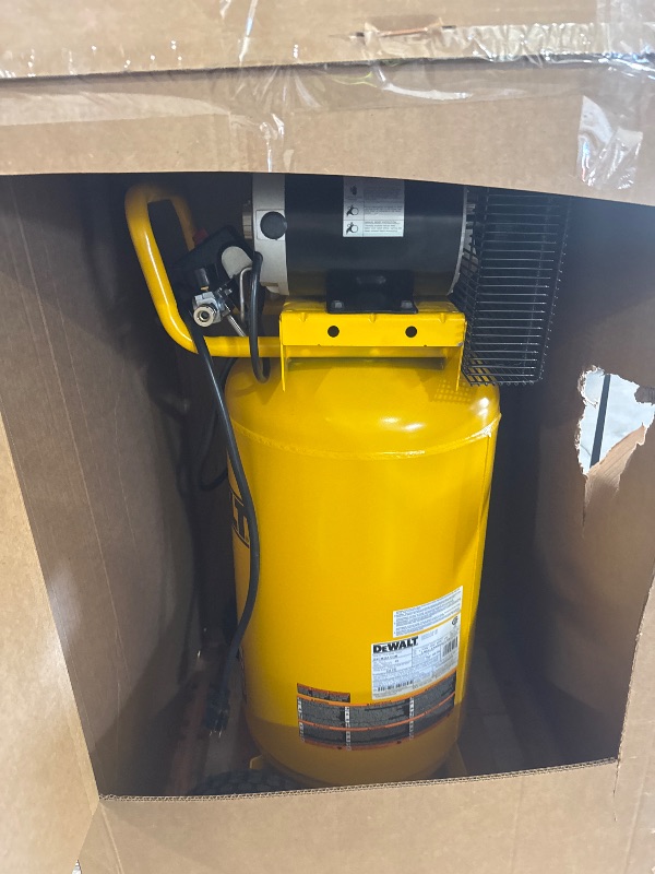 Photo 1 of DEWALT 25 Gallon Vertical Air Compressor, Portable, Oil Lubed, Belt Drive, 200 Max PSI, Efficient Portable Air Compressor for Industrial Use, High-Performance 25 Gallon Air Compressor