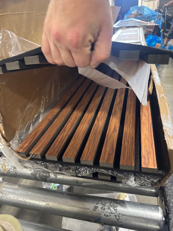 Photo 1 of 4 pcs Wooden Slat Panels