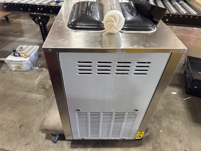 Photo 1 of VEVOR Commercial Ice Cream Maker, 22-30L/H Yield, Countertop Soft Serve Machine with 2x6L Hopper 2L Cylinder LCD Panel Puffing Shortage Alarm, Frozen Yogurt Maker for Restaurant Snack Bar, Silve
