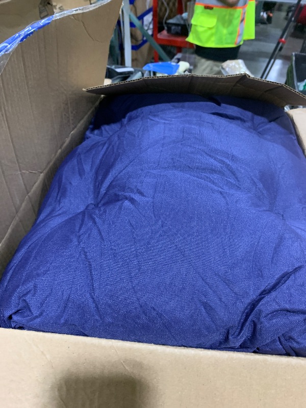 Photo 1 of IPYNBAP Outdoor Bench Cushion, 59x18x5 Inch, Waterproof Bench Cushion for Outdoor/Indoor Furniture, Tufted Patio Bench Seat Cushion, Fade Resistant Outdoor Cushions for Porch Swing Couch, Navy Blue