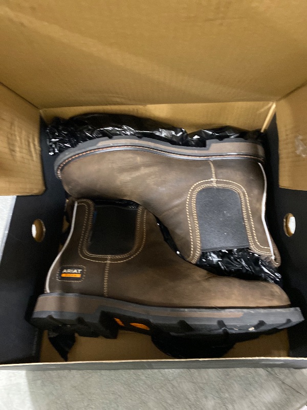 Photo 1 of Ariat Groundbreaker Chelsea Waterproof Steel Toe Work Boot – Men’s Leather Boots SIZE 12