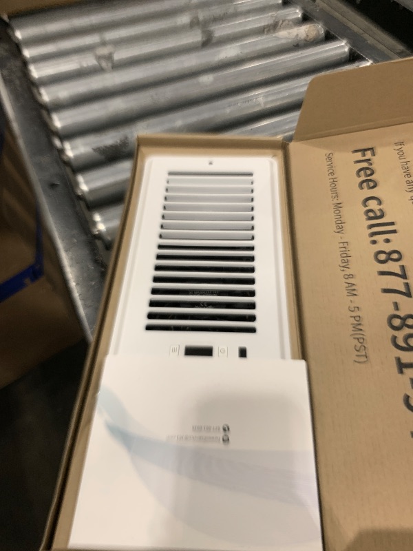 Photo 1 of Howeall Super Quiet Register Booster Fan for 4" x 10" Register Holes, Smart Register Vent with Dual Intelligent Thermostat and WIFI App Control, Heating Cooling AC Vent Fan (White)
