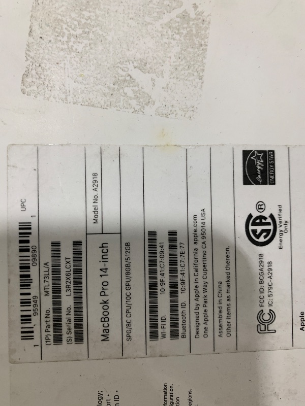 Photo 1 of Apple 2023 MacBook Pro Laptop M3 chip with 8?core CPU, 10?core GPU: Built for Apple Intelligence, 14.2-inch Liquid Retina XDR Display, 8GB Unified Memory, 512GB SSD Storage; Space Gray