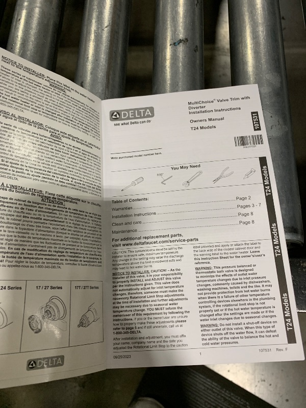 View 3 of DELTA FAUCET T24859-BL 14 Series Shower Trim System with Diverter
