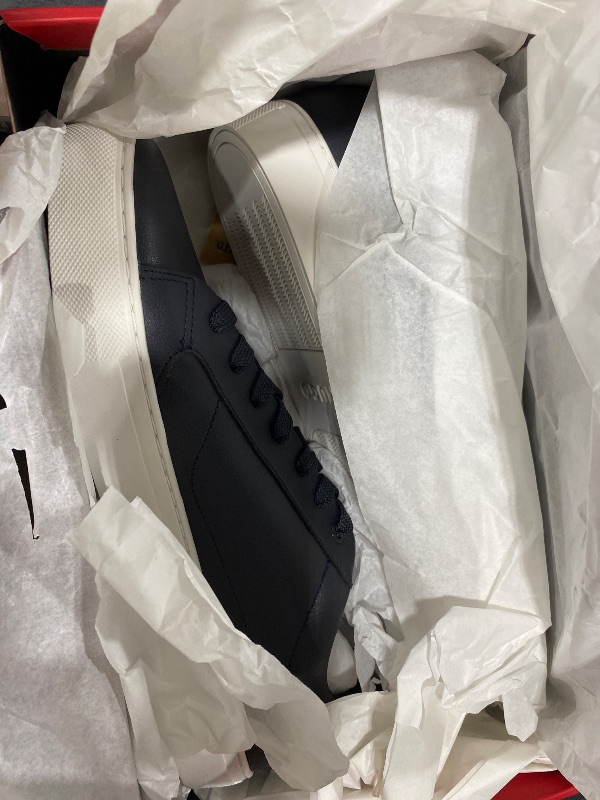 Photo 1 of HUGO, Morrie Low Profile Friendly Leather Sneakers, Clean Navy, 12