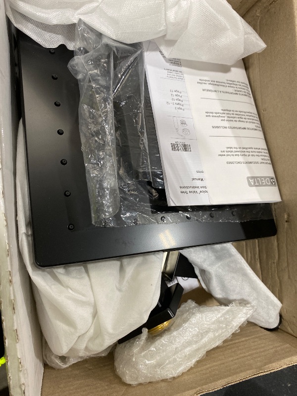 Photo 1 of Delta Faucet Modern Raincan Square Single-Function Tub and Shower Trim Kit Black, Tub Faucet Set, Rainfall Shower Head Black, Delta Shower Trim Kit, Matte Black T14468-BL-PP (Valve Not Included)