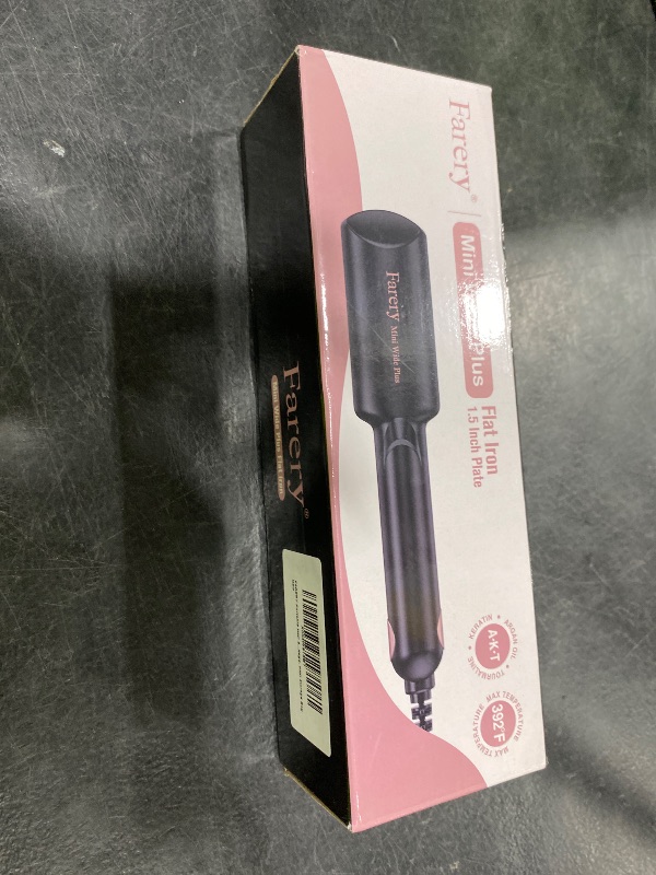 Photo 1 of FARERY Travel Mini Hair Straightener, Portable 1.5 Inch Flat Iron, Black