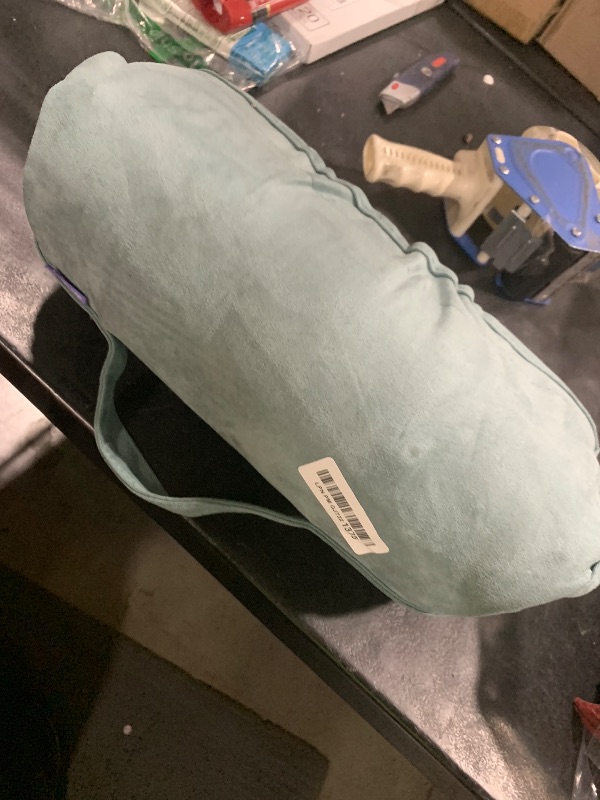 Photo 1 of Cushion Lab Travel Deep Sleep Pillow – Compact Memory Foam Neck Pillow for Sleeping, Portable Pillow for Hotels, Camping, Side & Back Sleepers, On-the-Go – Wellness Green