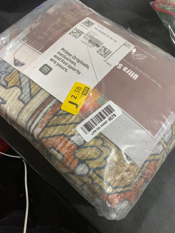 Photo 1 of RUGSURE Washable Area Rug, 8' x 10', Turmeric and Grey