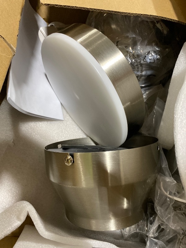 Photo 1 of Ohniyou 52" Silver Low Profile Ceiling Fan with Lights