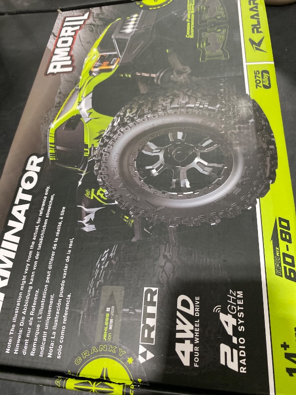Photo 1 of AMORIL 1/10 RTR Brushless Fast RC Cars for Adults,Max 50mph Hobby Electric Off-Road Monster Truck,Waterproof High Speed RC Car 4WD Remote Control Car with 3S Lipo,Green