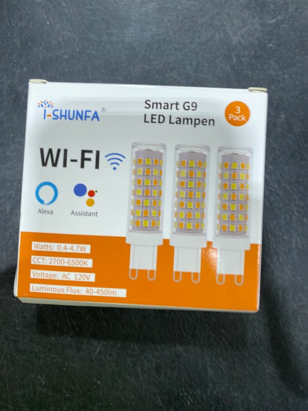 Photo 1 of I-SHUNFA 3-Pack Dimmable Wi-Fi Smart LED Bulbs