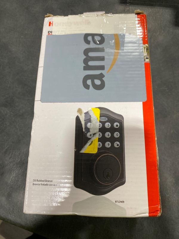 Photo 1 of Honeywell Safes & Door Locks - Keyless Entry Door Lock with Smart Electronic Keypad Deadbolt - Easy Installation & 50 Different Pin Codes - Auto Lock - Oil Rubbed Bronze - 2.9 x 2 x 6.2 in - 8712409