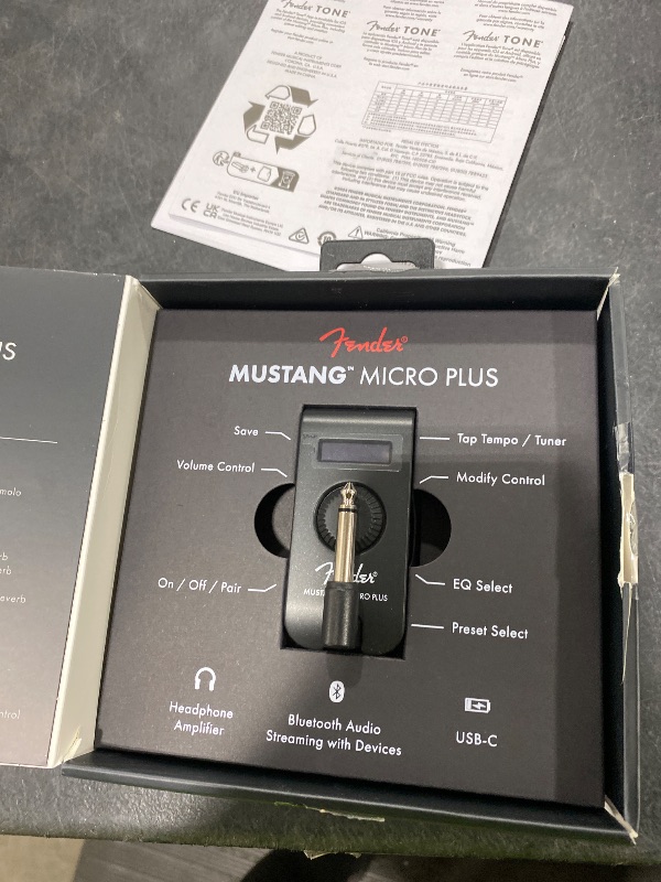 Photo 1 of Fender Mustang Micro Plus Headphone Guitar Amplifier