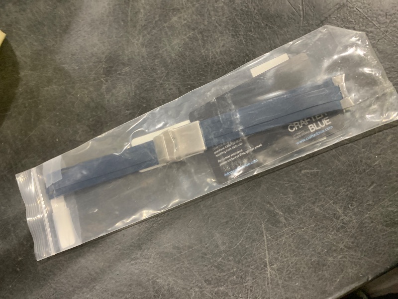Photo 1 of Crafter Blue FKM Rubber Watch Strap - 20mm Blue, Fits Seiko Alpinist