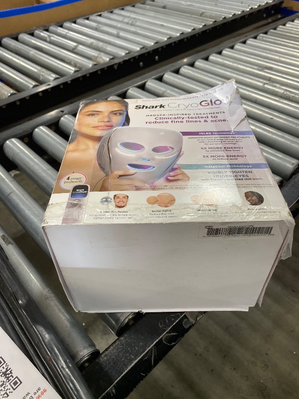 Photo 1 of Shark CryoGlow LED Face Mask with Under-Eye Cooling, Anti-Ageing & Blemish Repair, Red & Blue LED, Infrared Light Therapy, USB-C, Remote Control, Storage Bag, Adjustable Straps, Rose Glow, FW312PK