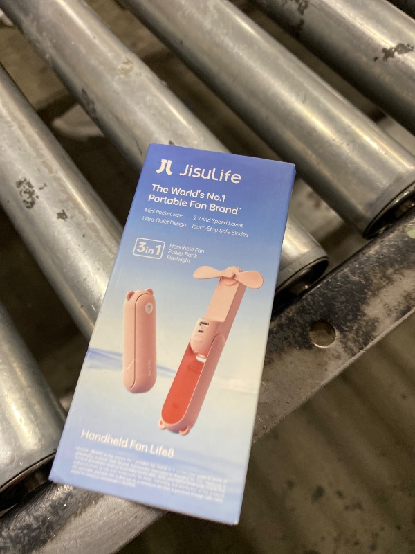 Photo 1 of JISULIFE 3 IN 1 Portable Fan with Power Bank & Flashlight Featured
